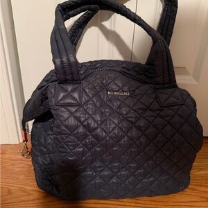 MZ Wallace Quilted Dark BLUE Tote